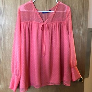 Coral long sleeved Blouse